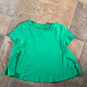 Maeve Bright Green Short-Sleeve Swing Top